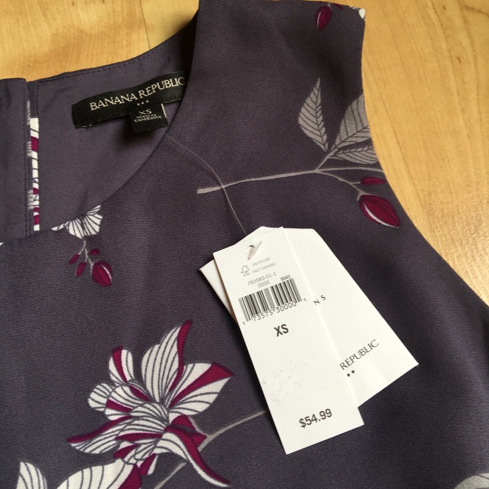 Banana Republic Purple Floral Top - Picture 3 of 5